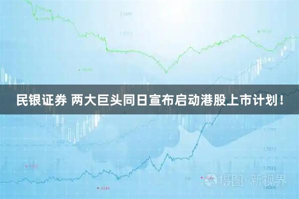 民银证券 两大巨头同日宣布启动港股上市计划！